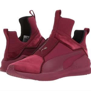 PUMA Fierce Velvet Cordovan Sneakers, Size 9. BNIB